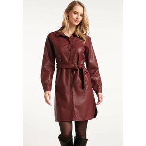 Smashed Lemon - Shirtjurk - Zwart - Uitlopende Pasvorm - Met Ceintuur