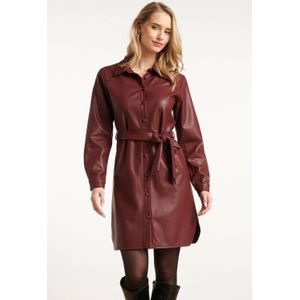 Smashed Lemon - Shirtjurk - Zwart - Uitlopende Pasvorm - Met Ceintuur