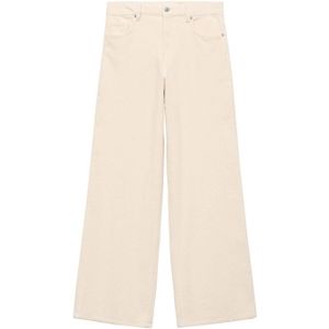 Mango corduroy wide leg jeans ecru