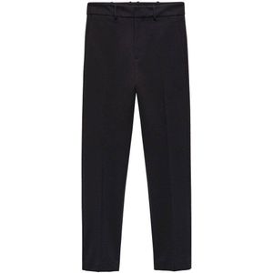 Mango cropped straight fit pantalon zwart