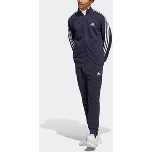 adidas Sportswear Basic 3-Stripes French Terry Trainingspak - Heren - Blauw- 2XL