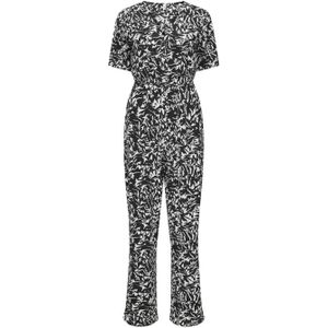 ONLY jumpsuit ONLNOVA met all over print zwart/ wit