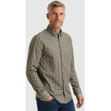 Vanguard Heren overhemd lange mouw grijs (Maat: S)