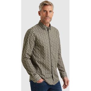 Vanguard Heren overhemd lange mouw grijs (Maat: S)