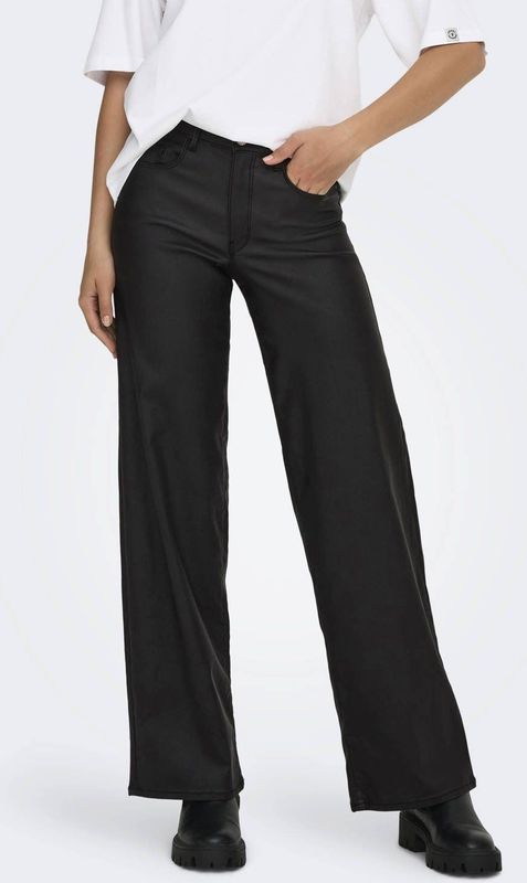 Only - ONLALIDA MW WIDE COATED PANT - Broek