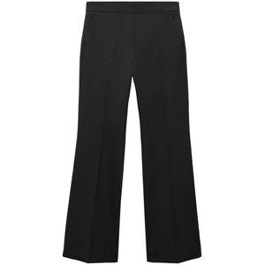 Mango wide leg pantalon zwart