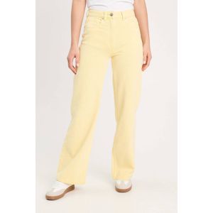 Cache Cache high waist wide leg jeans lichtgeel