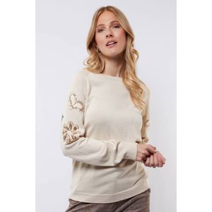 C&S The Label pullover ecru met pailletten