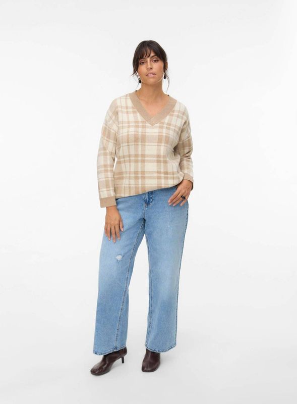 Vmcgold - Gebreide Pullover - V-Hals - Lange Mouwen - Regular Fit