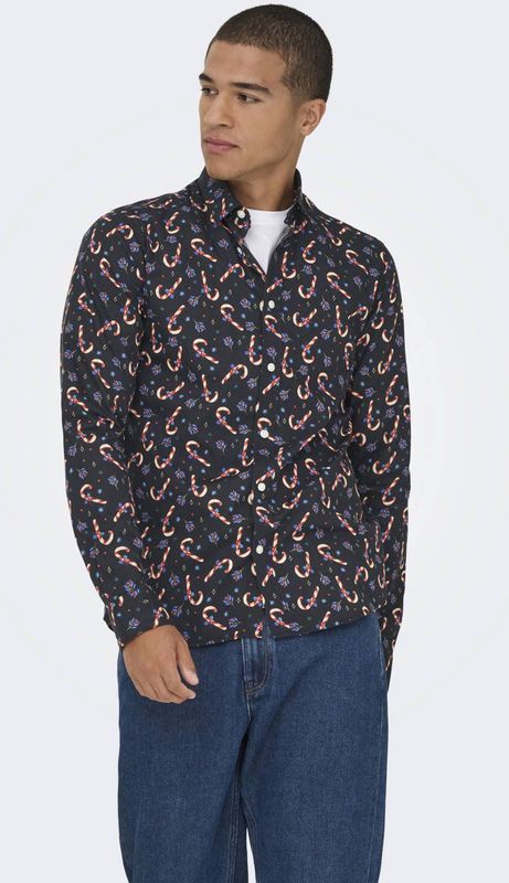 Onself - Poplin Overhemd - Slim Fit - Lange Mouwen