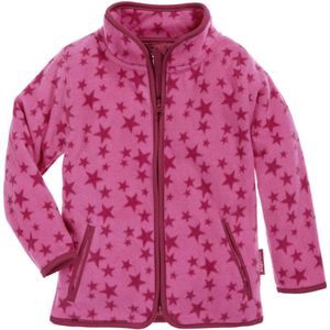 Playshoes fleece vest Stars met sterren roze/fuchsia