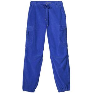 Summum relaxed regular waist cargo broek blauw