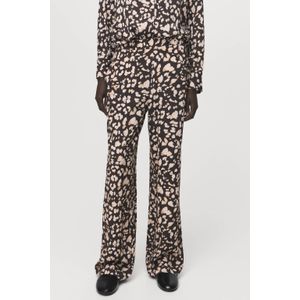 Mango Straight high waist casual broek bruin