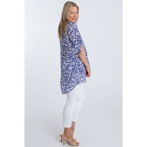 Paprika blouse met all over print bleu bic