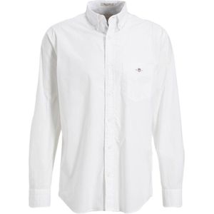 GANT regular fit overhemd met logo en borduursels white