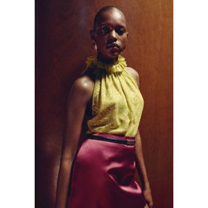 Mango satijnen mini rok oudroze