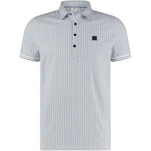 Blue Industry polo met all over print cobalt