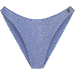 Beachlife high leg bikinibroekje met lurex lichtblauw