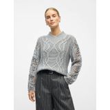 OBJECT - OBJELISSE - Trui - Grijs - Effen - Lange Mouw