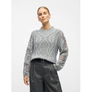 OBJECT - OBJELISSE - Trui - Grijs - Effen - Lange Mouw