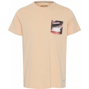 Blend T-shirt met printopdruk almost apricot