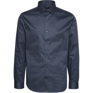 Matinique overhemd MAtrostol met all over print Dark Navy