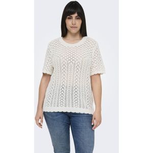 ONLY CARMAKOMA top gebreid ecru