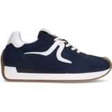 Manfield suède sneakers donkerblauw