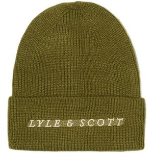 Lyle & Scott muts met logo olijfgroen