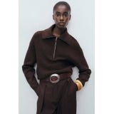 MANGO Trui 'RIZON'  donkerbruin