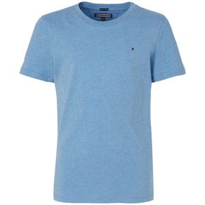 Tommy Hilfiger gemêleerd basic T-shirt lichtblauw melange