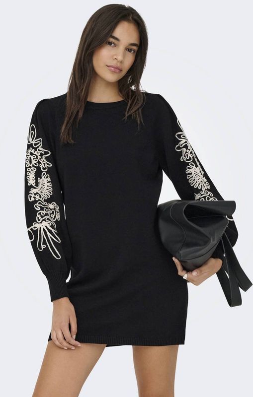 ONLY jurk gebreid zwart