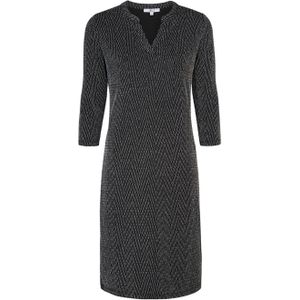 Miss Etam jurk VIVIENNE met all over print en glitters zwart/zilver