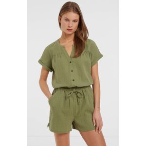 Anytime dubbeldoek korte broek kaki