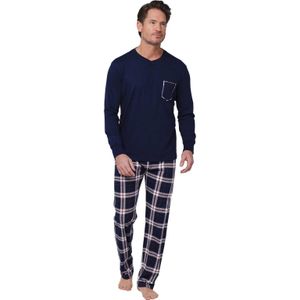 Pastunette - Midnight Mode - Pyjama - Blauw Geruit - Katoen