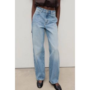 Mango high waist wide leg jeans lichtblauw
