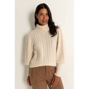 CLAUDIA BY CLAUDIA STRÄTER coltrui crème gebreid