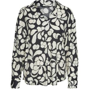 VERO MODA blousetop VMGAJA met all over print zwart/ecru