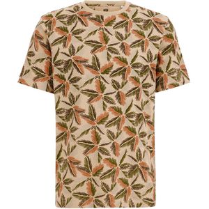WE Fashion T-shirt met all over print soft beige