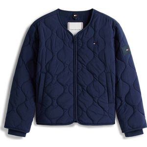 Tommy Hilfiger Unisex GEQUILTED LICHTGEWICHT JAS KS0KS00731 Andere jassen, BLAUW (Dark Night Navy), 7 Jaar, BLAUW (Donker Nacht Navy), 7 jaar