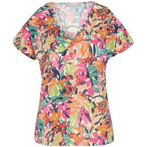 Cassis top met all over print multi