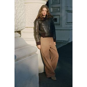 Mango wide leg jeans bruin