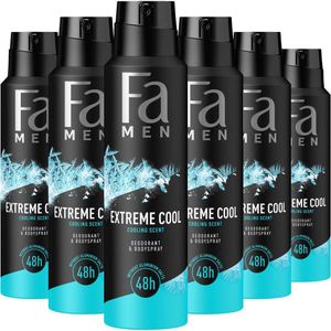 Fa Men Extreme Cool deodorant spray - 6 x 150 ml - voordeelverpakking