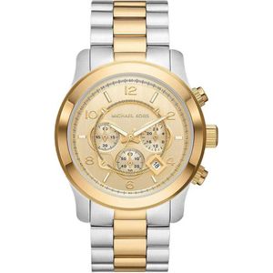 Michael Kors horloge MK9075 Runway zilverkleurig, goudkleurig