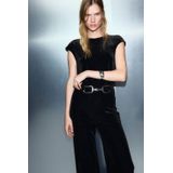 Mango jumpsuit fluwelen zwart