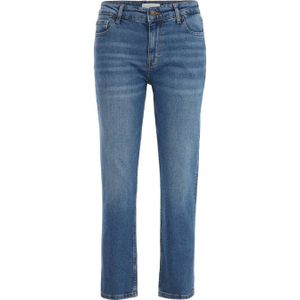WE Fashion cropped straight jeans medium blue denim