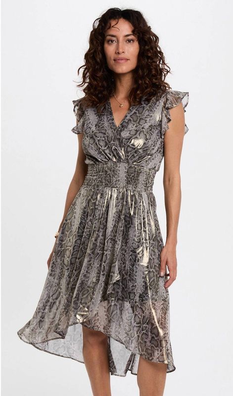 Morgan - Midi Jurk - Zilver