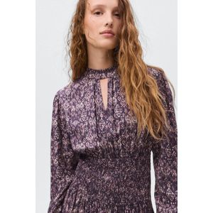 MANGO TEEN - Jurk - Vrolijke All-over Print - Lange Ballonmouwen