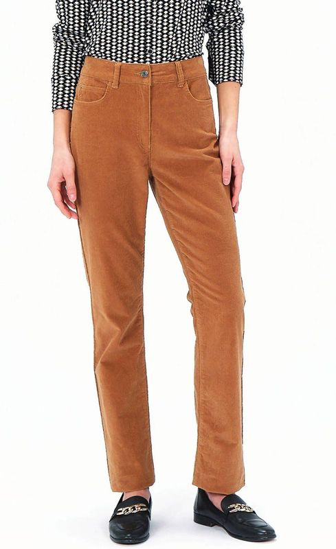 Caroll high waist bootcut jeans camel