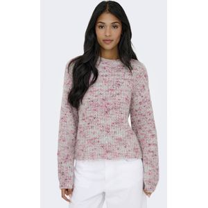 JDY - JDYLEAH - Gebreide Trui - Rosa/Bourgogne/Wit